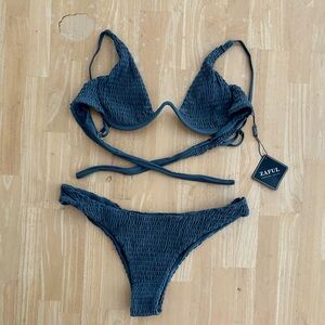 Zaful smocked bikini set